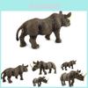 Realistische PVC Nashorn Modellfigur für Tierliebhaber Ideal für Heimdekor und Sammlerstücke