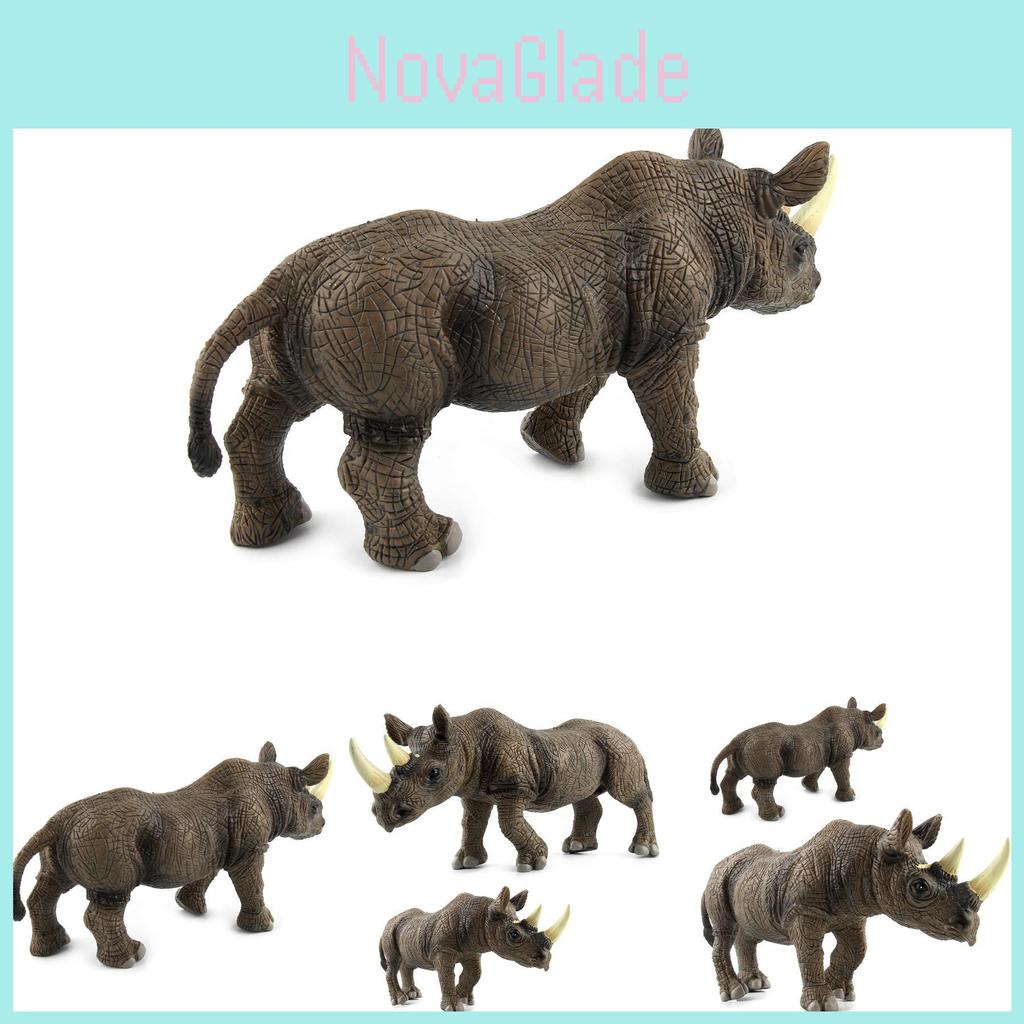 Realistische PVC Nashorn Modellfigur für Tierliebhaber Ideal für Heimdekor und Sammlerstücke