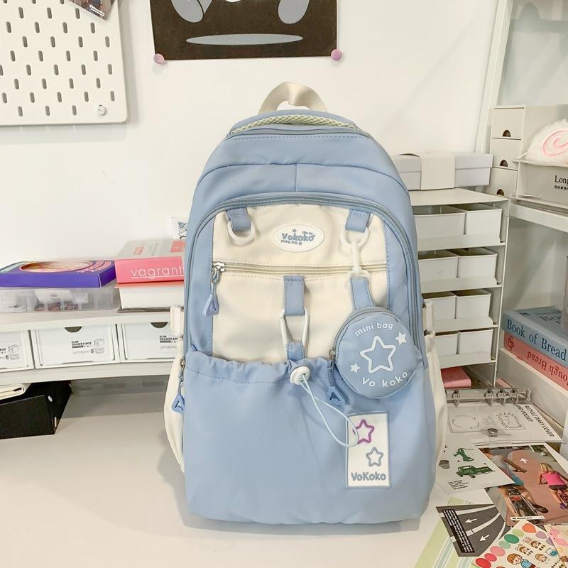 Cute Girl Backpack Schoolbag Female Star Junior High School Girl High School Student Large Capacity High Value Backpack
