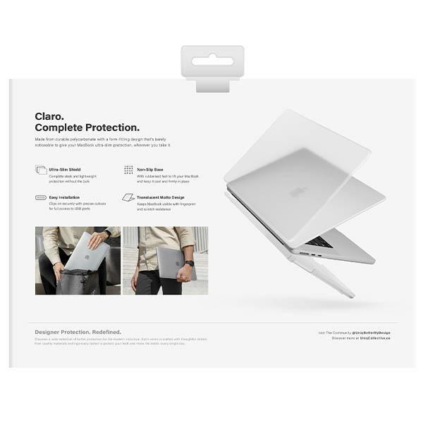 UNIQ etui Claro MacBook Air 13 M2/M3 przezroczysty/dove matte clear