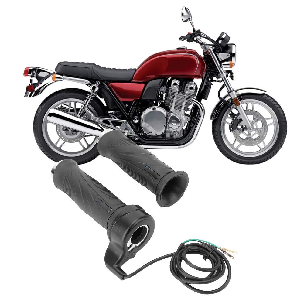 Electric Scooter Throttle, Pair of Throttle Grips, QiiluEbike Throttle Handle Grip Cable Round 5V