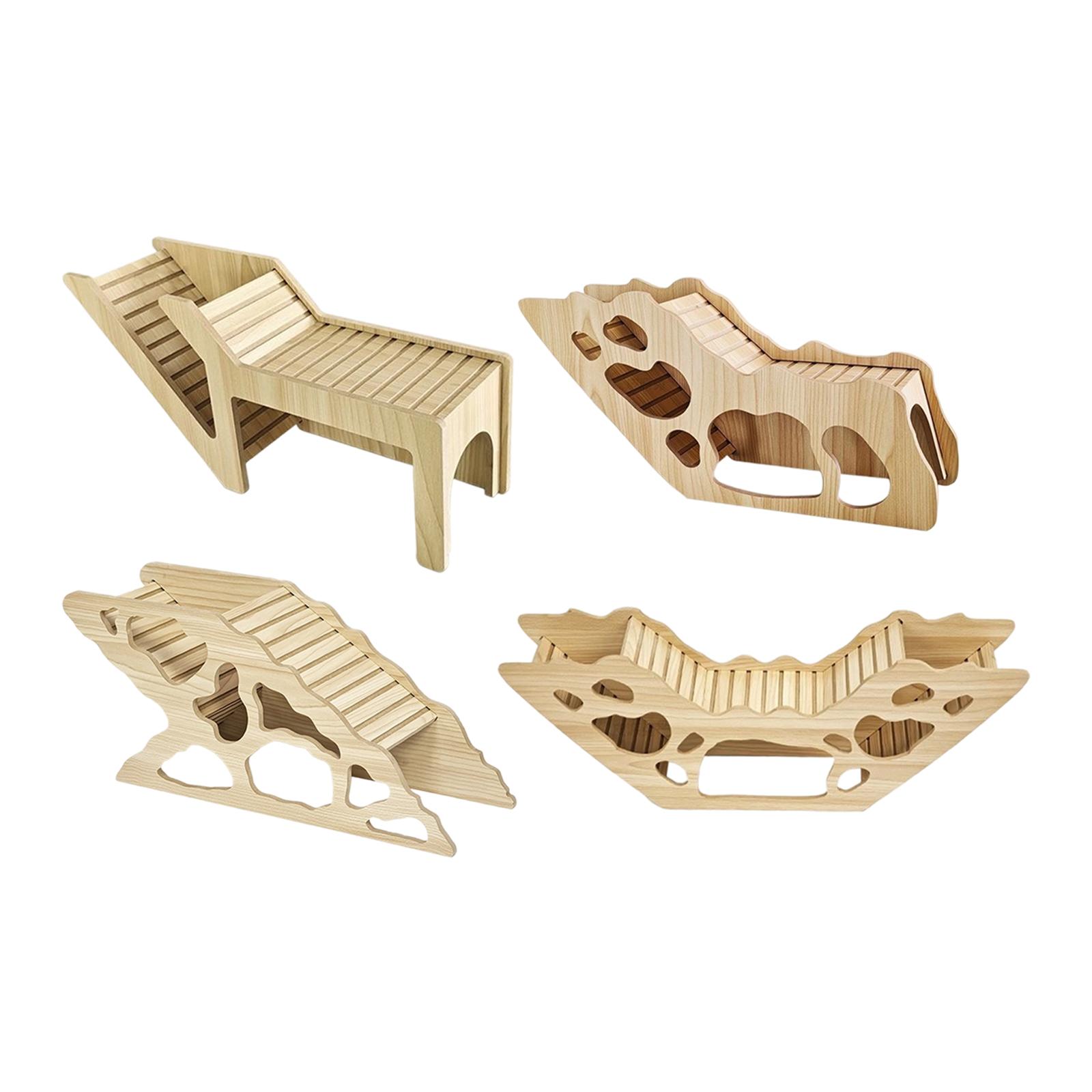 

Hamster House and Habitat,with Climbing Ladder,Habitat Decor,Washable Hamster Hideaway Small Pet Castle Home for Chinchilla Rat Style B