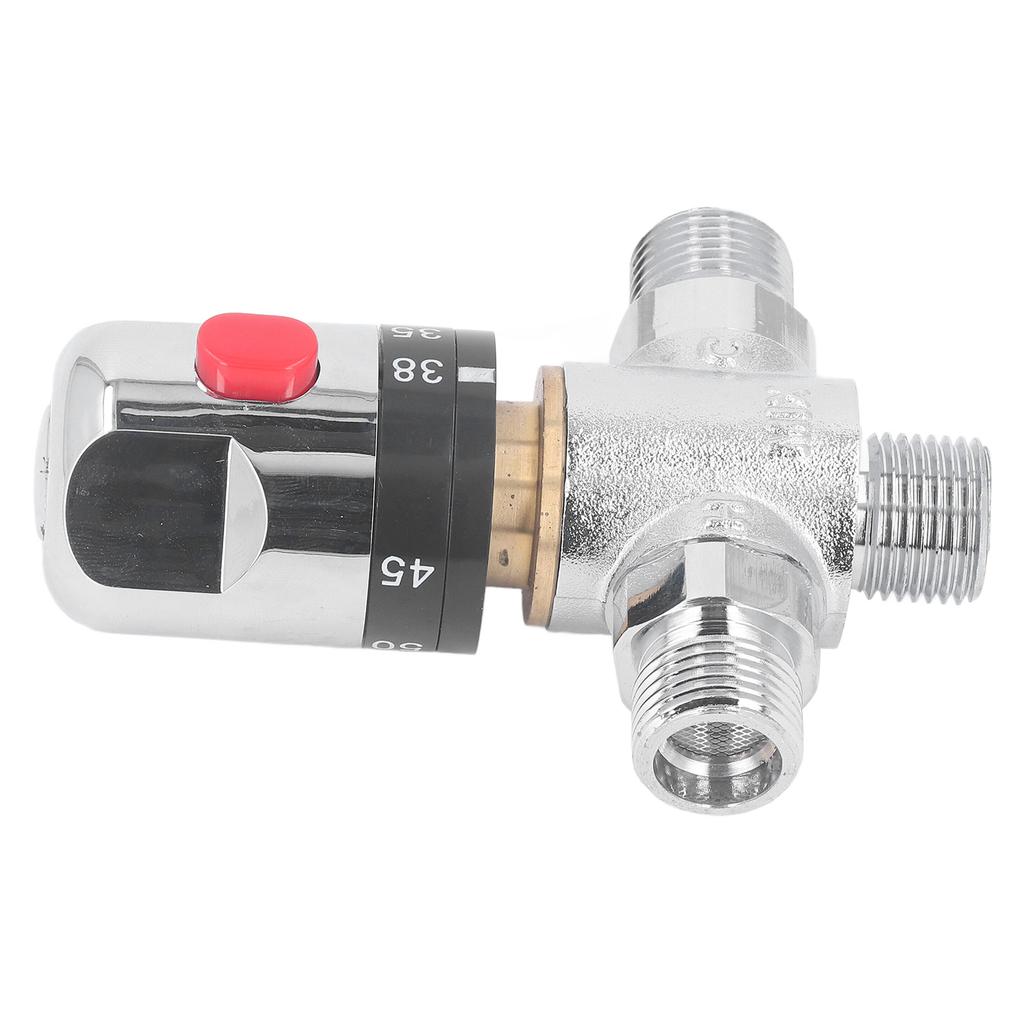 Thermostatisches Mischventil G12 Zoll DN15 Außengewinde Messing Heißes Kaltes Wasser Mischventil Temperatur