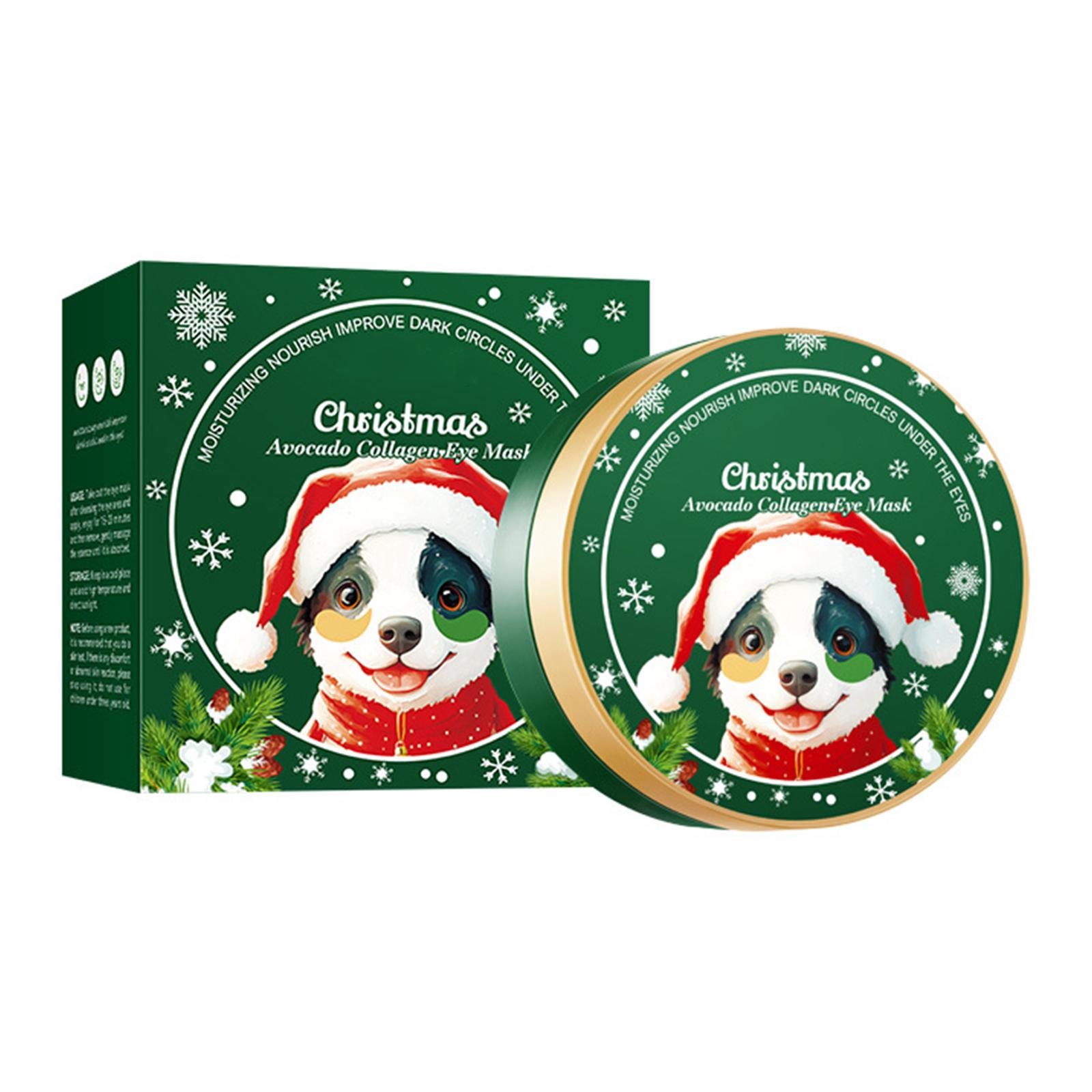 

30 Pairs Christmas Style Collagen Infused Hydrating Eye Mask for Moisturizing Skin and Smoothing Fine Lines One Size зелёный