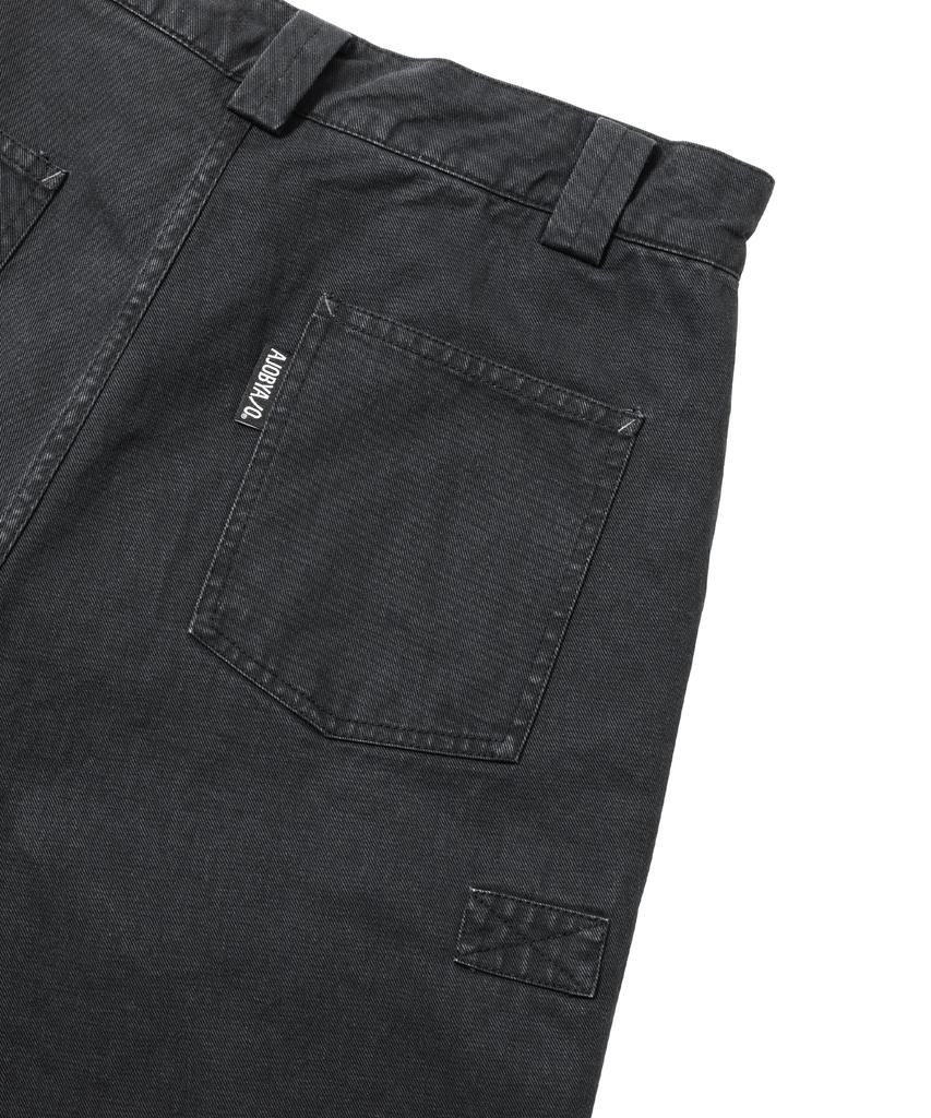 AJOBYAJO Washed Layered Cargo Skirt Shorts [Black]