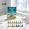 Unique 2026 Advent Calendar Christmas Calendar, Sea Glass Tree 2D Acrylic Ornament Set Coastal Home Holiday Ornaments with Hanging String, Countdown