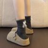Thick-soled inner height increase women's spring new models, small people wear women's shoes with one foot, a bag head and half slippers