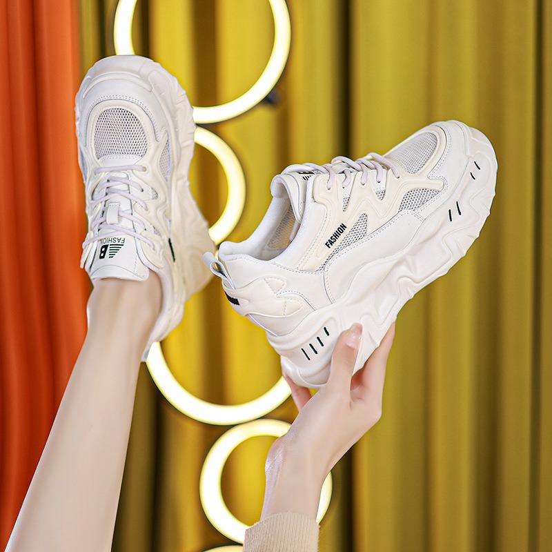 New Spring women's shoes wedge heel muffin thick sole light inner height increase casual height increase single shoe tide