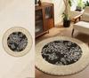 Light Luxury Living Room Decoration Soft Carpet Flower Shape Rugs for Bedroom Washable Lounge Floor Mat Anti-slip Cloakroom Rug