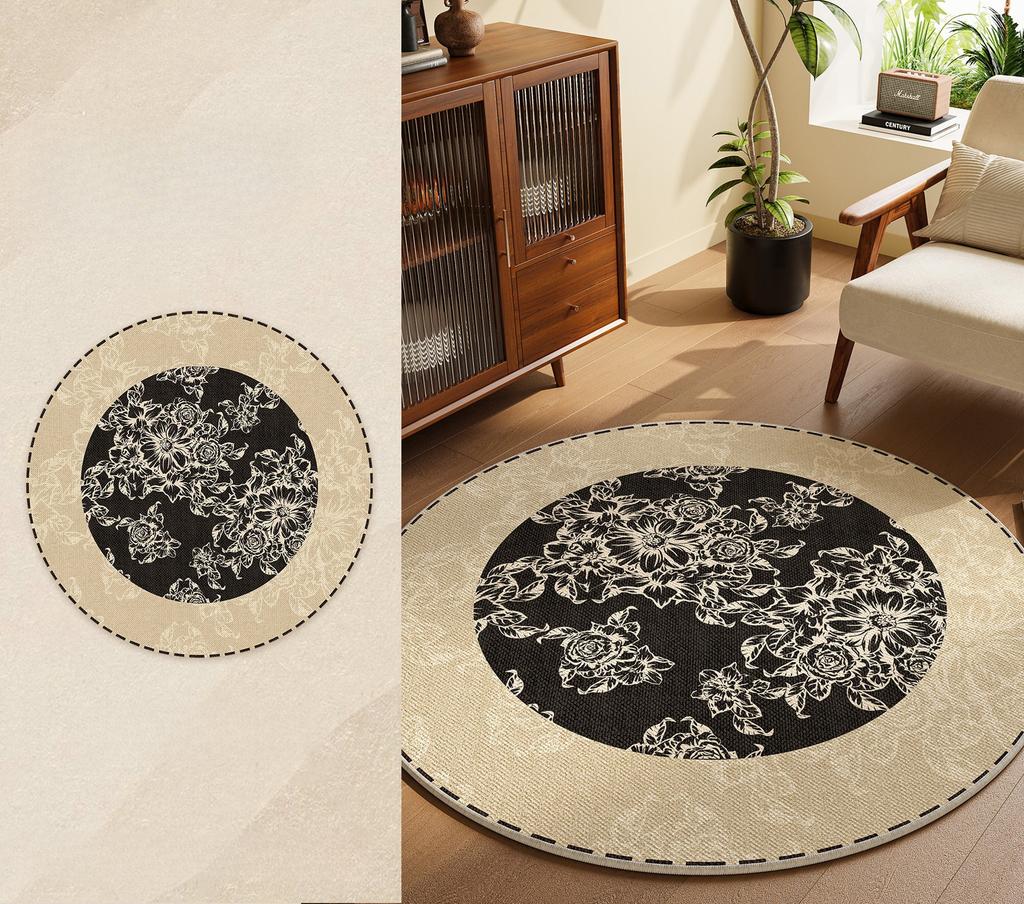 Light Luxury Living Room Decoration Soft Carpet Flower Shape Rugs for Bedroom Washable Lounge Floor Mat Anti-slip Cloakroom Rug