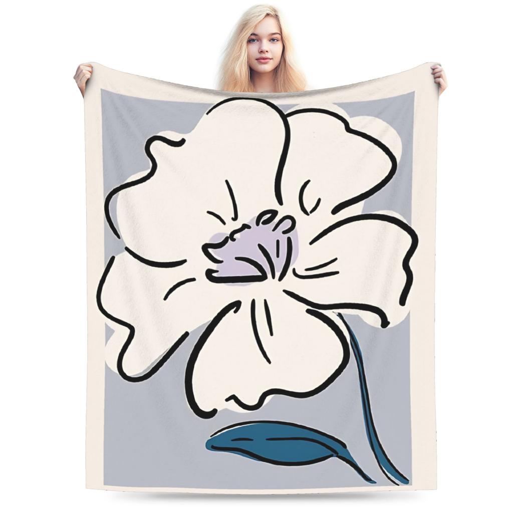 Warm Soft Blanket Girls Boys Decorative Flower Market Throw Blanket Flannel Bedspread For Outdoor Novelty Sofa Bed Cover