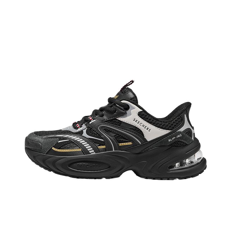 Skechers Year Of The Horse New Spring CNY New Year Style Comfortable Versatile Trendy Dad Shoes Women sneaker Black 800032-BLK 35