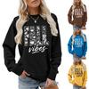 Womens Oversized Cotton Hoodie Sweatshirt Fall Print Graphic Loose Fit Long Sleeve Crew Neck