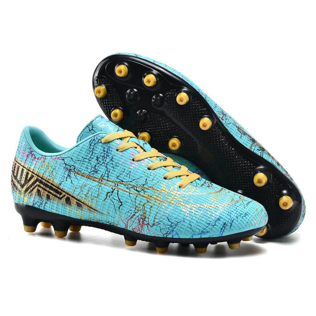 Low-Top Football Shoes Tf Broken Nails Artificial Turf Ag Nails Leather Feet Men And Women Children Teenagers Students Shoes Comfortable And Breathabl
