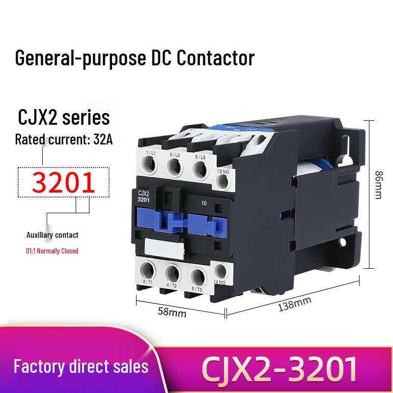 DC 24V Contactor CJX2 Series: 1210Z, 1810Z, 2510Z, 3210Z, 5011Z, 6511Z, 9511Z