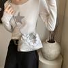 New PU solid color women's handbag shoulder bag fashion popular improve temperament quality excellent  spring/summer fashion