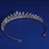 Elegant Crystals Tiaras Portable for Bridal Silver Princess Crowns Headband Hair Accessory for Wedding and Pageant