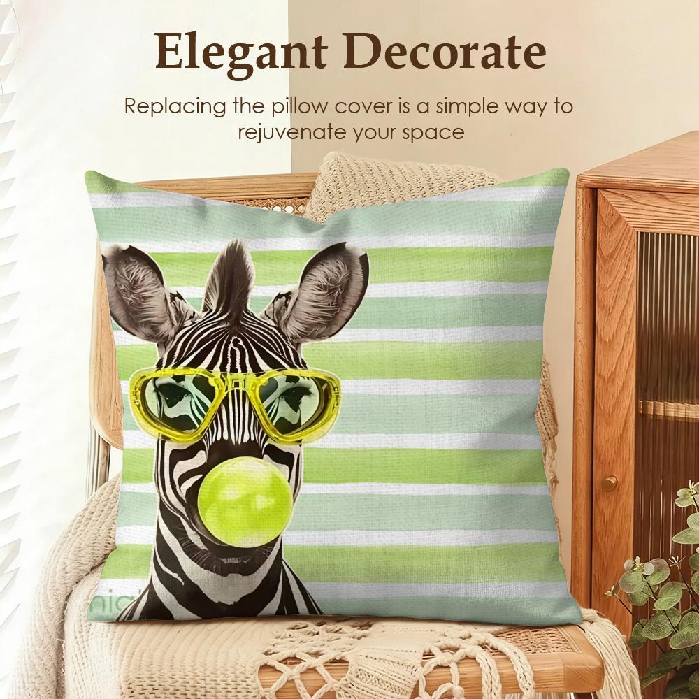 

Summer Simple Animals Dog Cushion Cover Natural Linen Organic Fabric DoubleSided Printing Sofa Home Decor Gift Pillow Case 30x30cm
