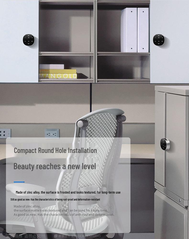 Smart Bluetooth Fingerprint Drawer Lock - Password & Three-Way Lock for Desk, Cabinet, or Mailbox