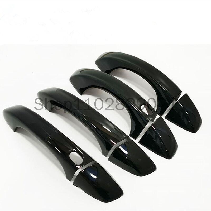Black Chrome Car Door Handle Cover Trim Sticker Styling Accessories For Volkswagen VW Golf 6 MK6 Skoda SUPERB 2009-2013 2012