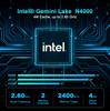 Mini PC, Mini stolní počítač s Windows 11, s procesorem Intel Gemini Lake N4000, 6G LPDDR4 64G EMMC, Podpora dvou monitorů, pro podnikání, domácí kancelář, rodinu