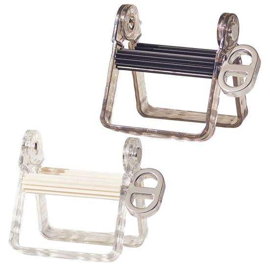 Rolling Toothpaste Squeezer with Rotatable Handle Bathroom Toothpaste Seat Holder Stand Organizer Countertop Tube Extruder Dispenser Squeezing Tool