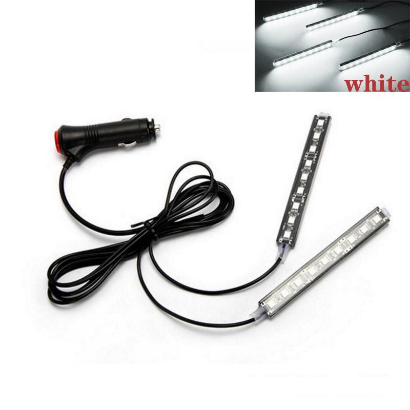 Car Ambient Light Backlight Ambient Mood Foot Light Led Strip Auto Atmosphere Lighting Led Interior Car Decoration Accessories white 2 In 1