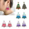 Christmas Earrings Christmas Tree Earrings Dangle Earrings Stud Earrings Pendant Earrings Acrylic Material Women Jewelry
