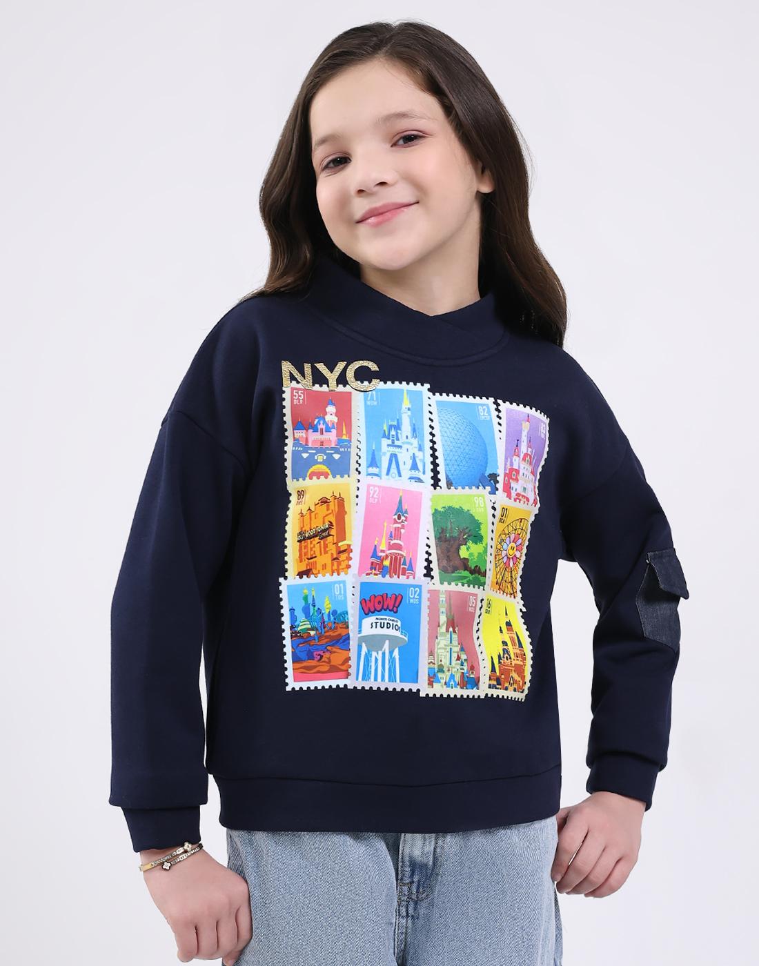 MONTE CARLO Meisjes Mock Neck Trui met Lange Mouwen 4-5 Years