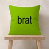 Singer CCharli XCX BRAT  Pillow Covers Cartoon Sofa Decorative Home Doublesided Printing Short Plush Cute Cushion Cover
