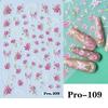 3D Nail Sticker Daisy Cherry Blossom Petal Leaf Butterfly Spring Summer Slider Y2K Manicure Decoration Tips Nail Polish