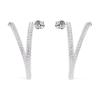 Swarovski Dextera Geometric Shaped Crystal-Like Rhodium Plated Earrings Women earrings Silver 5695939