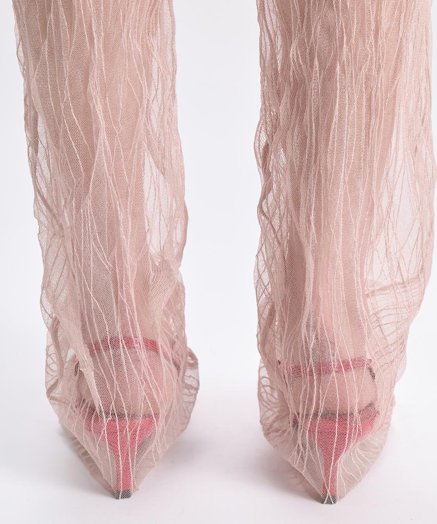 GYEONG Tulle Slim Pants_Beige