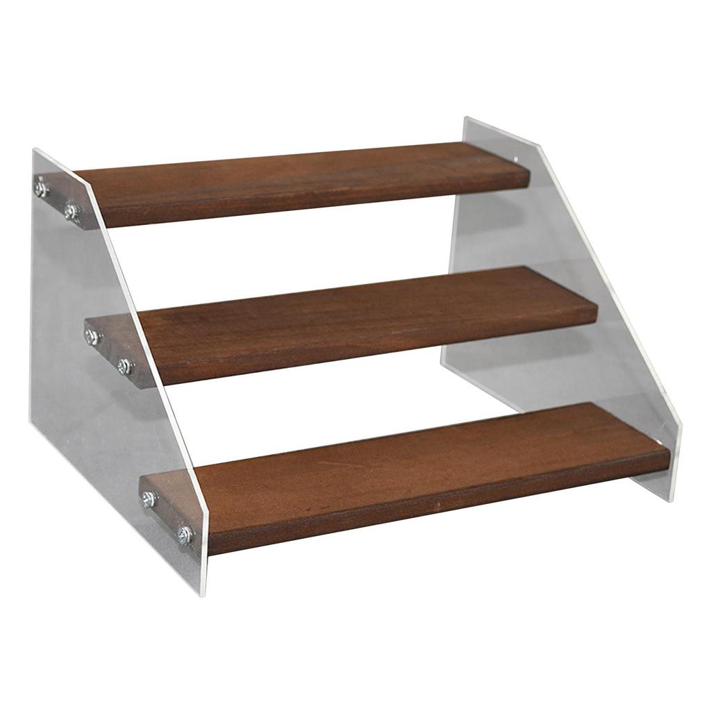 Elegant Wooden Display Rack for Organizing Dessert Jewels and Action Figurines