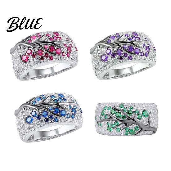 Zinc Alloy Women Ring Finger Plum Blossom Design Polished Finish