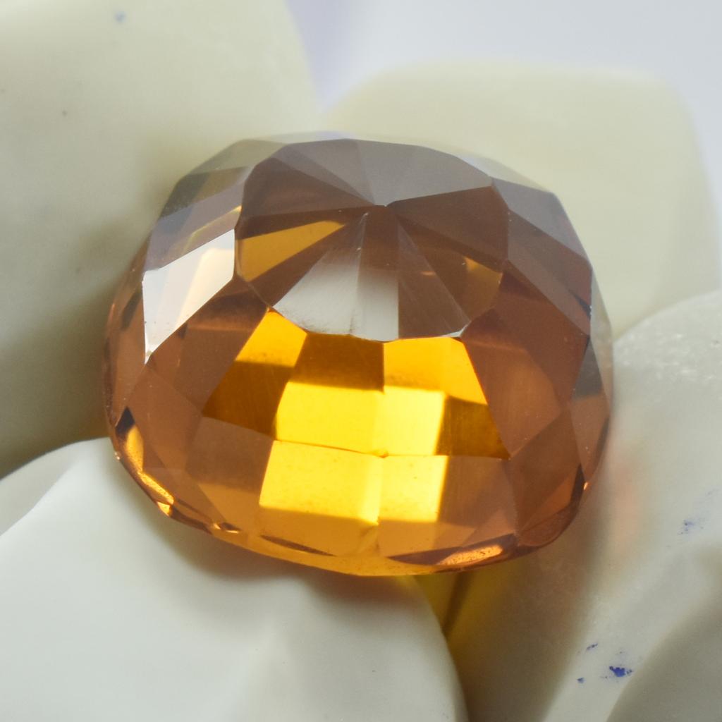 Orange Sapphire Square Cushion Cut 13.30 Ct Natural Loose Gemstone CERTIFIED