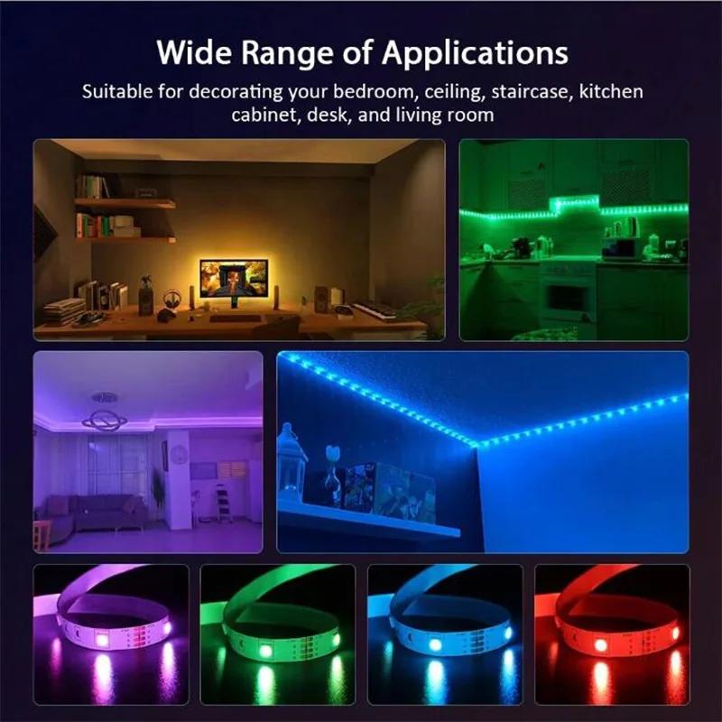 USB Bluetooth Led Strip Lights RGB 5050 1M-30M Infrared Control Lus Luminous Decoration For Living Room Ribbon Lighting Lamp