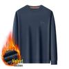 Men's Winter Thickened Velvet Knit Sweater - Warm, Versatile, Round Neck Base Layer for Casual Wear (Middle-aged & Elderly)