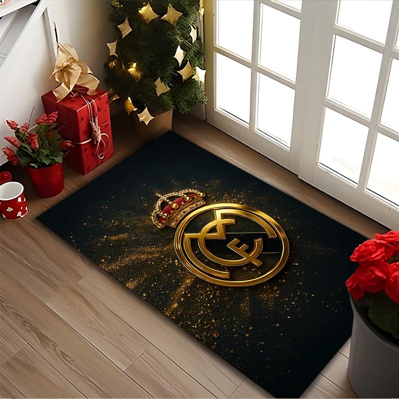 1pc Area Rug Appropriate for Office, Real Madrid Carpet, Versatile Printed Chair Rug, Durable Home Sofa Carpet