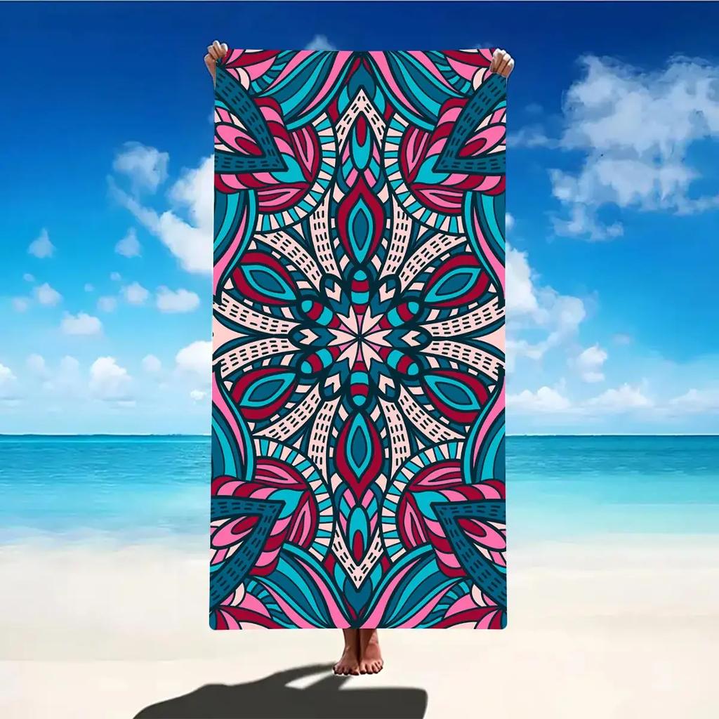 Mandala Beach Towel Large Size Outdoor Travel Camping Absorbent Beach Towels Super Soft Summer Swimming Towel Bath Towel Sea