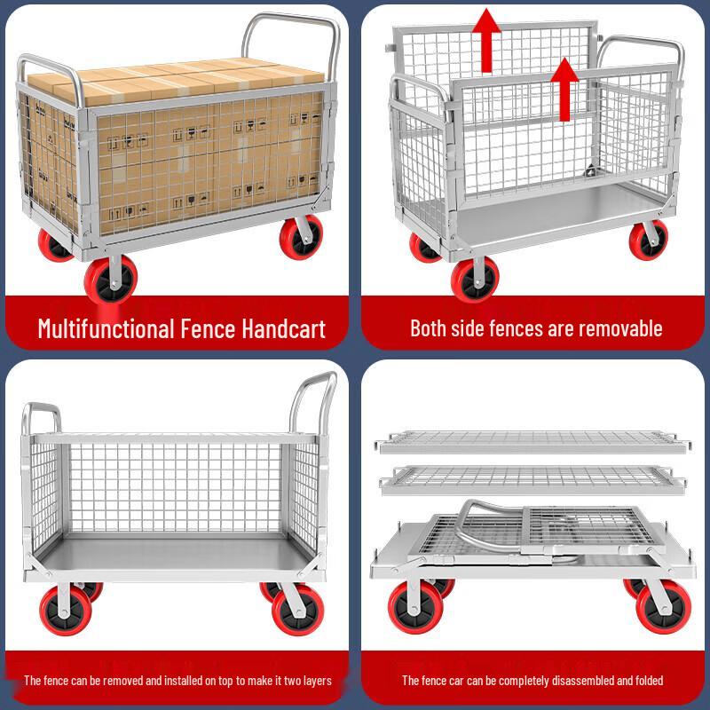 90x60cm Heavy-Duty Flatbed Hand Truck