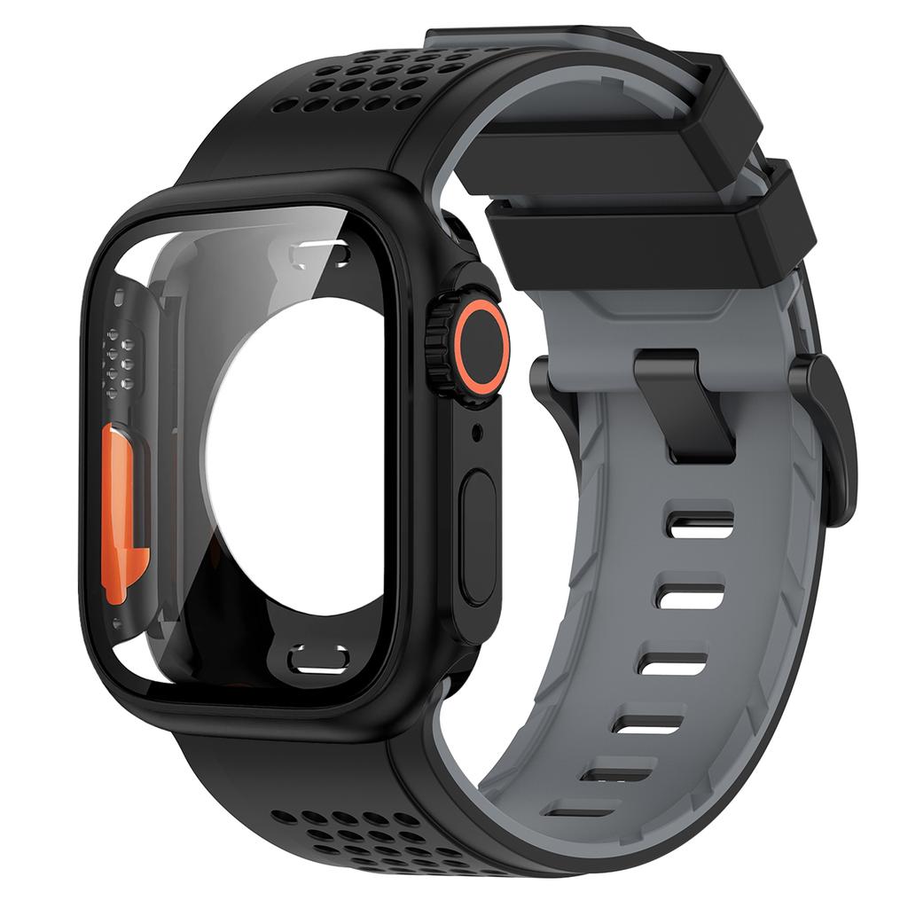 Silicone Band PC Case+Strap Screen Protective Cover for Watch 11 10 9 8 7 6 SE3 46mm 44mm 45mm Change To Ultra 3/2 49mm