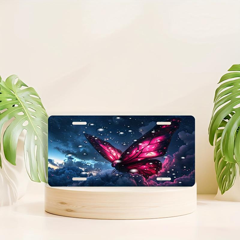 2D Flat, Decorative Signs& Plaques- 2D Flat, for Decorative Use Only Unboxing Decorations: Frame and Cover with a Pink Butterfly Pattern. Material: St
