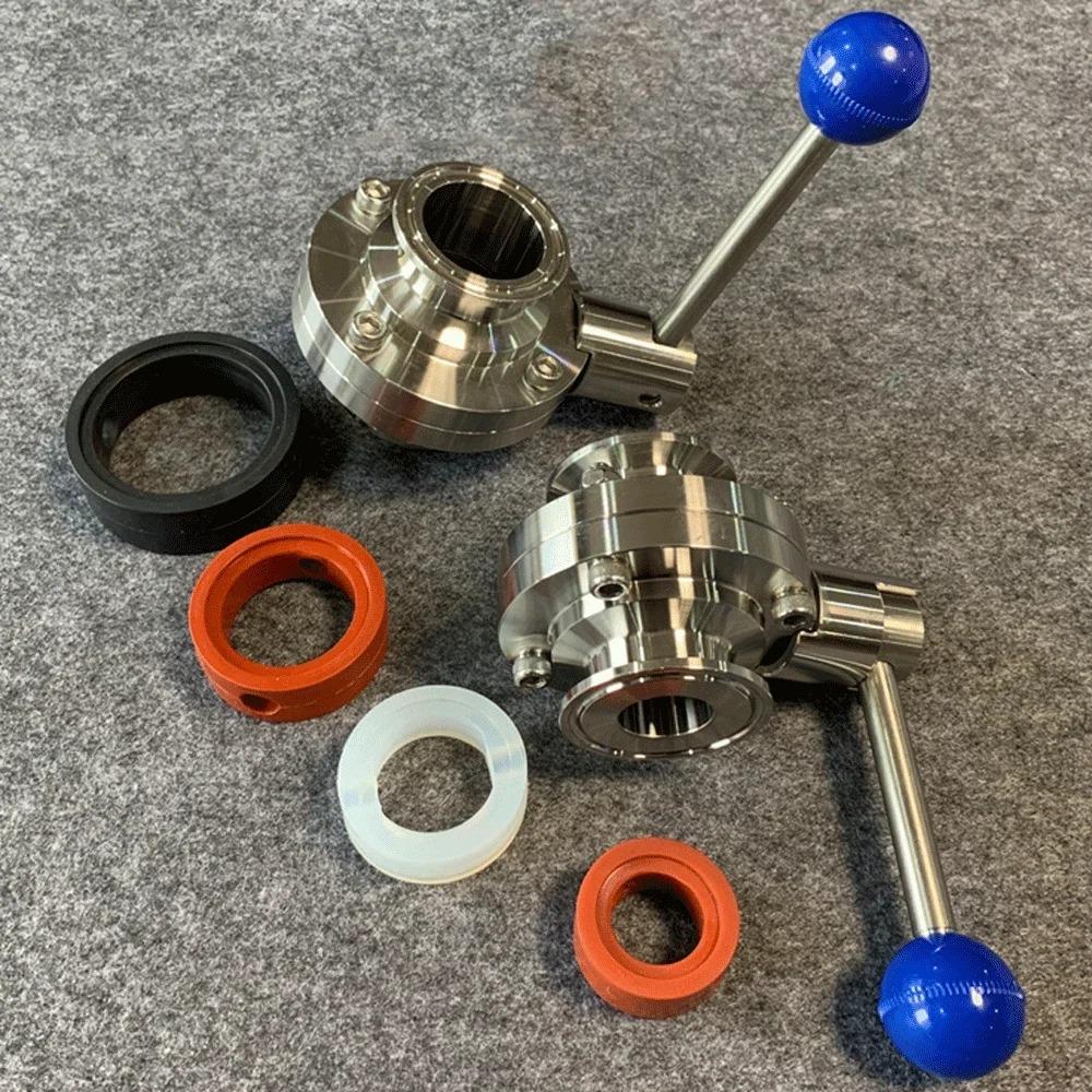 Red 29/38/63/76/89mm DN22/25/32/40/50/65/80/100/125/150VQM Food Grade Sanitary Slicone Seal Gasket Butterfly Valve Homebrew