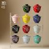 Dehua Ore Color Glaze White Fish Ceramic Gaiwan Tea Set - Thin Porcelain Kung Fu Tea Brewing Bowl