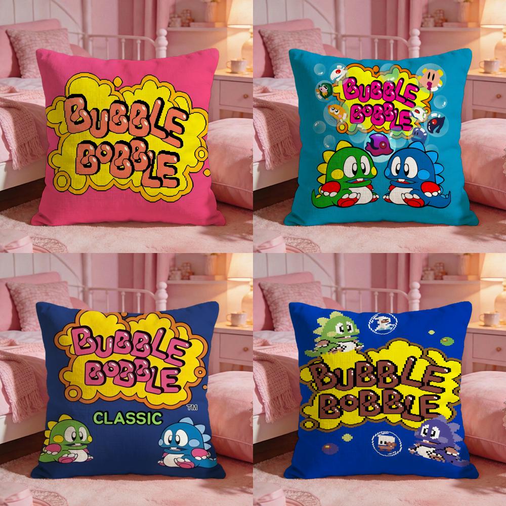 BBubbles Bobbles Game Cute Cushion Cover Premium Comfort Reversible Pillow Cove Two In One Design For Any Room Car Interior