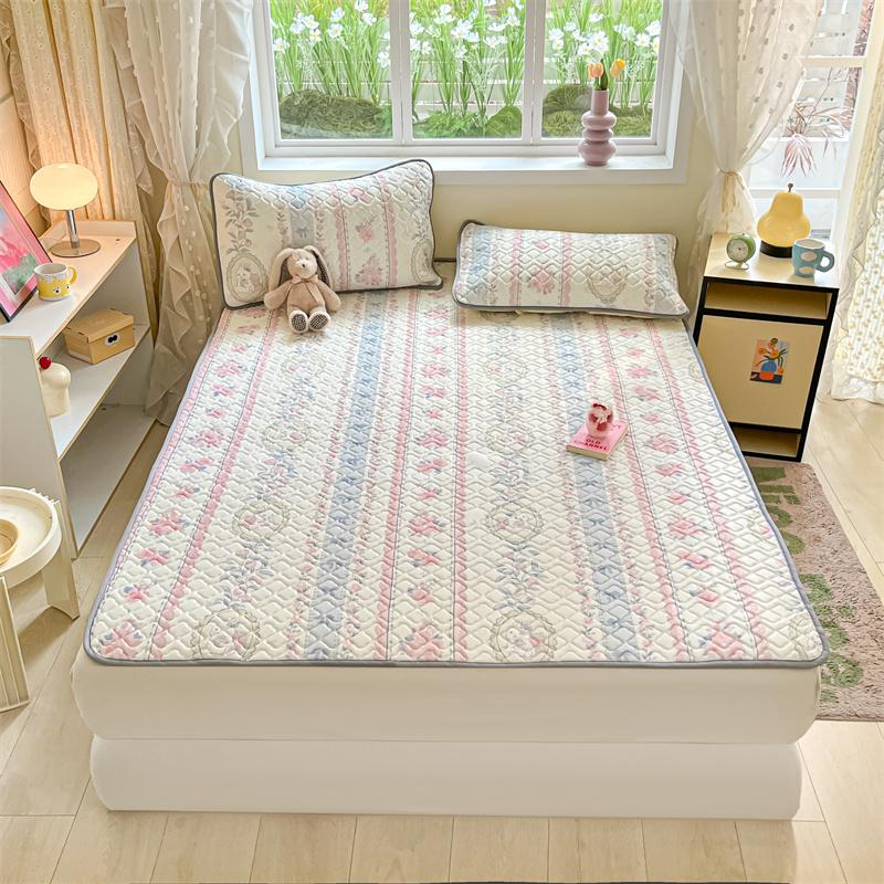 New Washable Summer Cool Memory Form Mattress Cover Cartoon Style Bed Cover Fitted Sheet 120/150/180cm Single/full Size