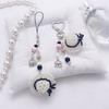 Fashionable Pearls Hat Keychain Lovely Beaded Charm for Women Aesthetic Bag and Purse Accessories Daily Casual Use