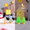 5Pcs Luminous Christmas Tree Ornament Mini Color Pine Tree Micro Landscape Decoration Dollhouse Miniature Toy