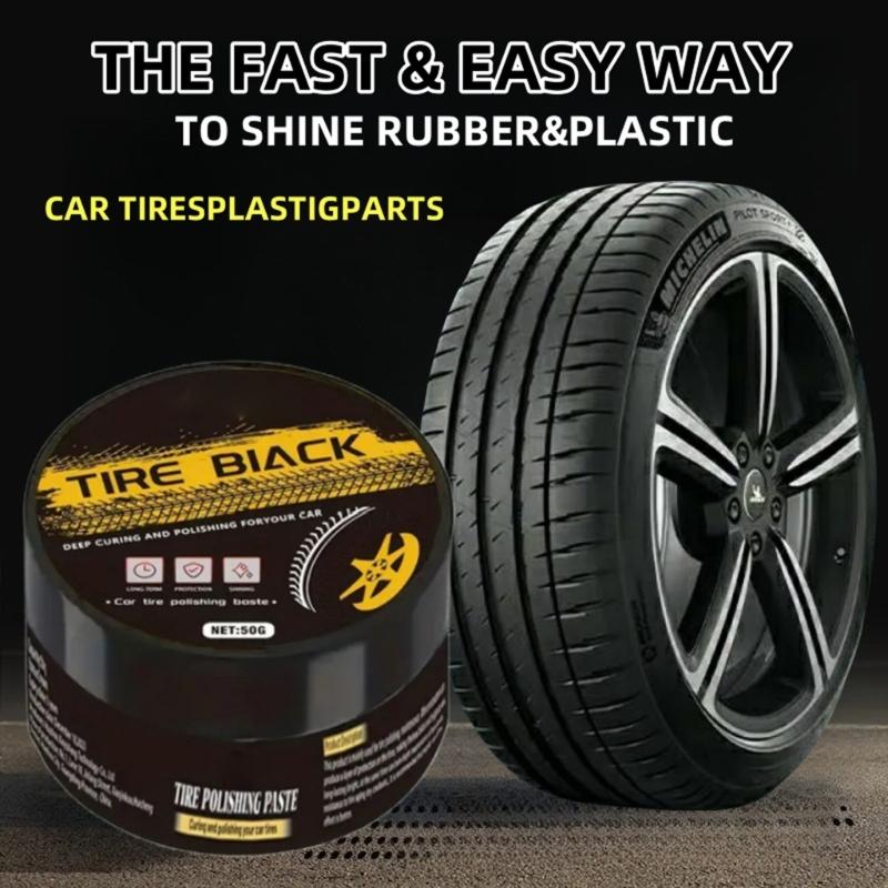 Multiple Surfaces Rubber Renewal Wax 50g Quick Application Tire Cleaning Compound For Motorcycle Tires & Automotive Care